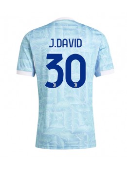 Billige Juventus Jonathan David #30 Bortedrakt 2025-26 Kortermet